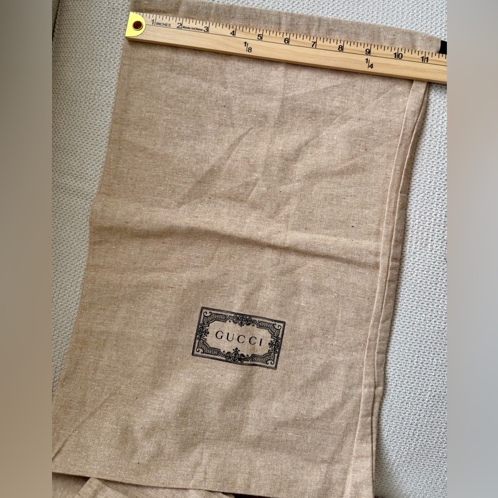 2 Gucci Tan Fabric Dust Bags